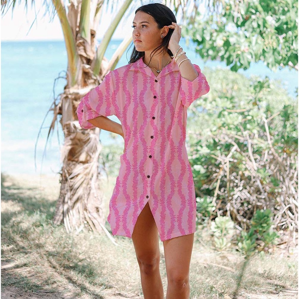 NWT Lexbreezy Maui Strong Aloha Button Down Dress XS